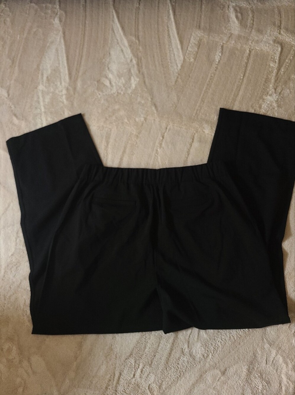 UNBOUND Womens Merino Wool Black Elastic Waist Wide Leg Pants - Size XL - Picture 2 of 5